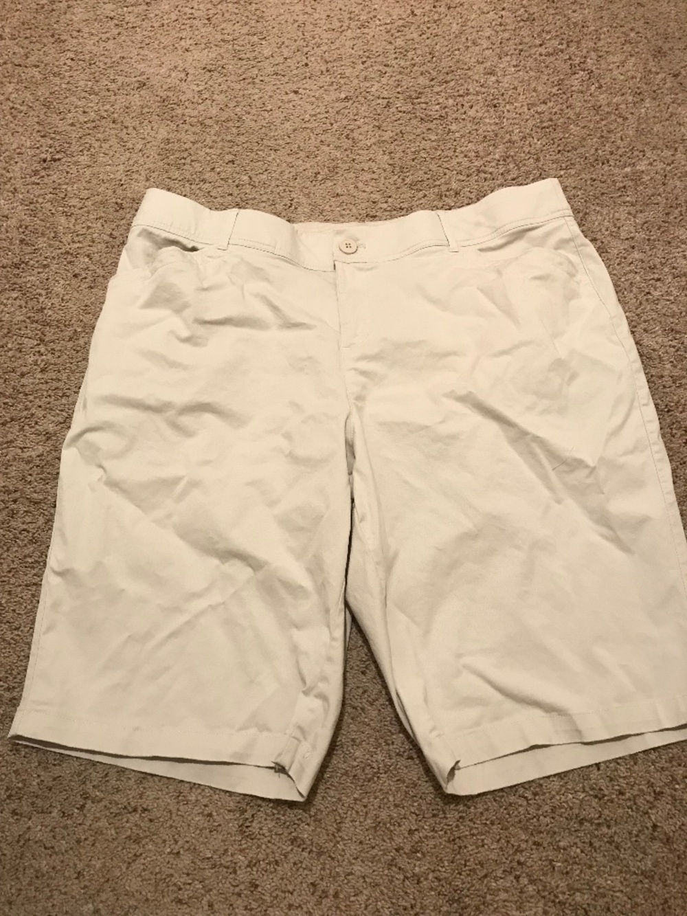 Long khaki shorts
